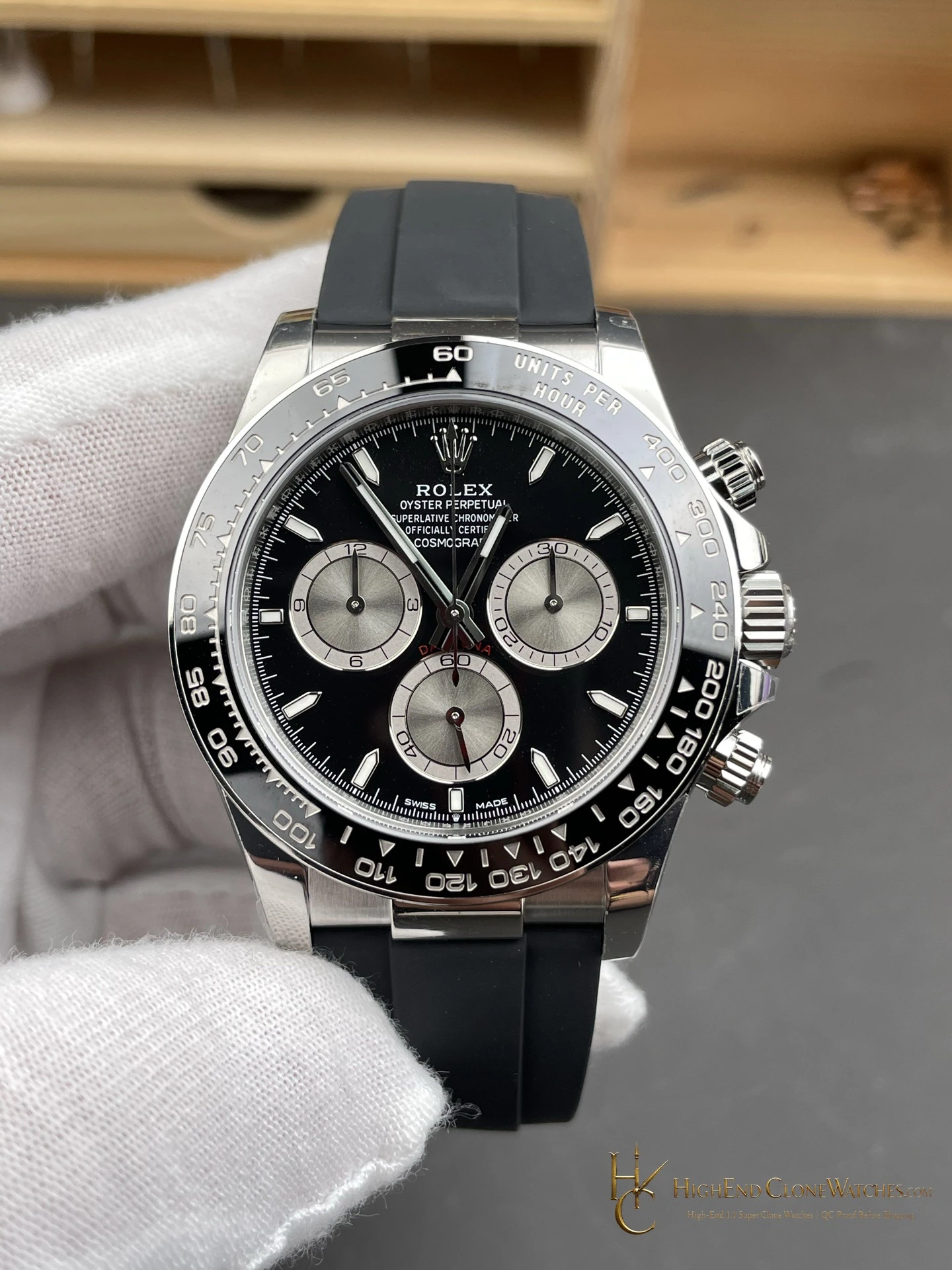 Rolex Daytona 126519LN-0002 dial and marker detail super clone watch