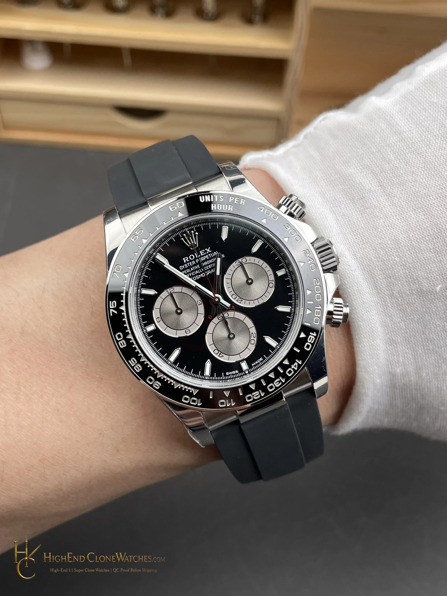 Rolex Daytona 126519LN-0002 caseback view super clone watch