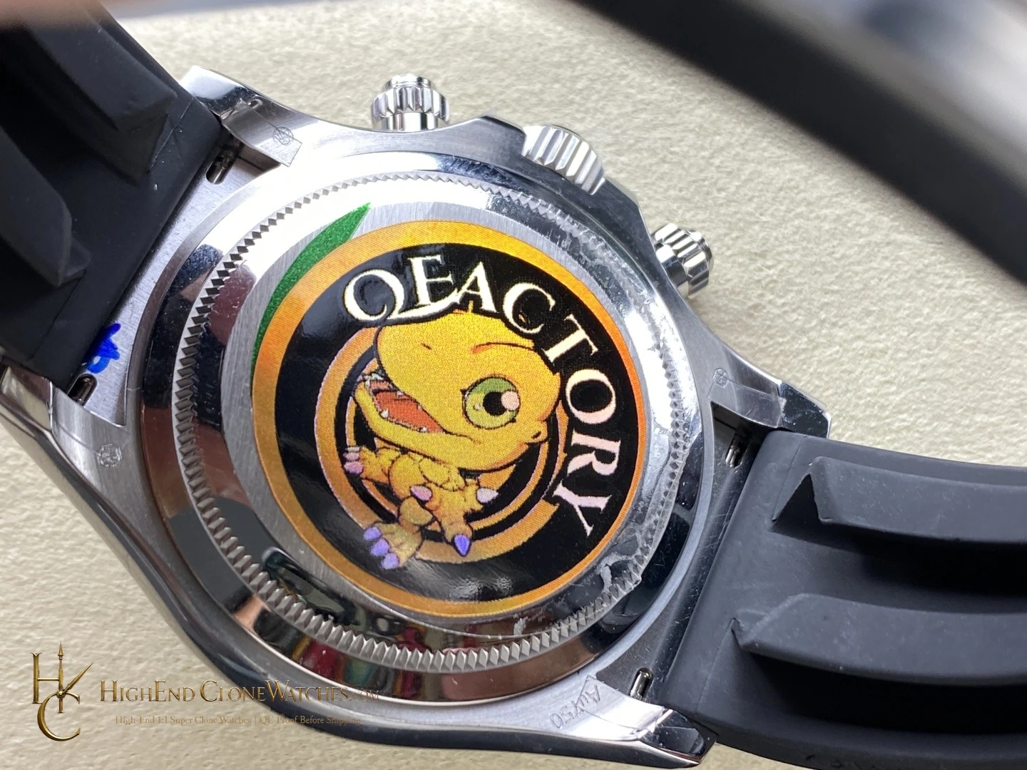 Rolex Daytona 126519LN-0004 caseback view super clone watch