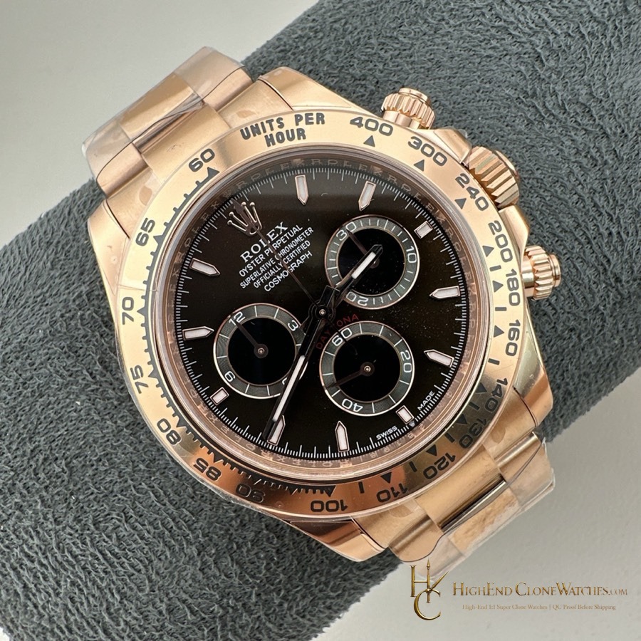 Rolex Daytona M126505-0005 angled dial view super clone watch