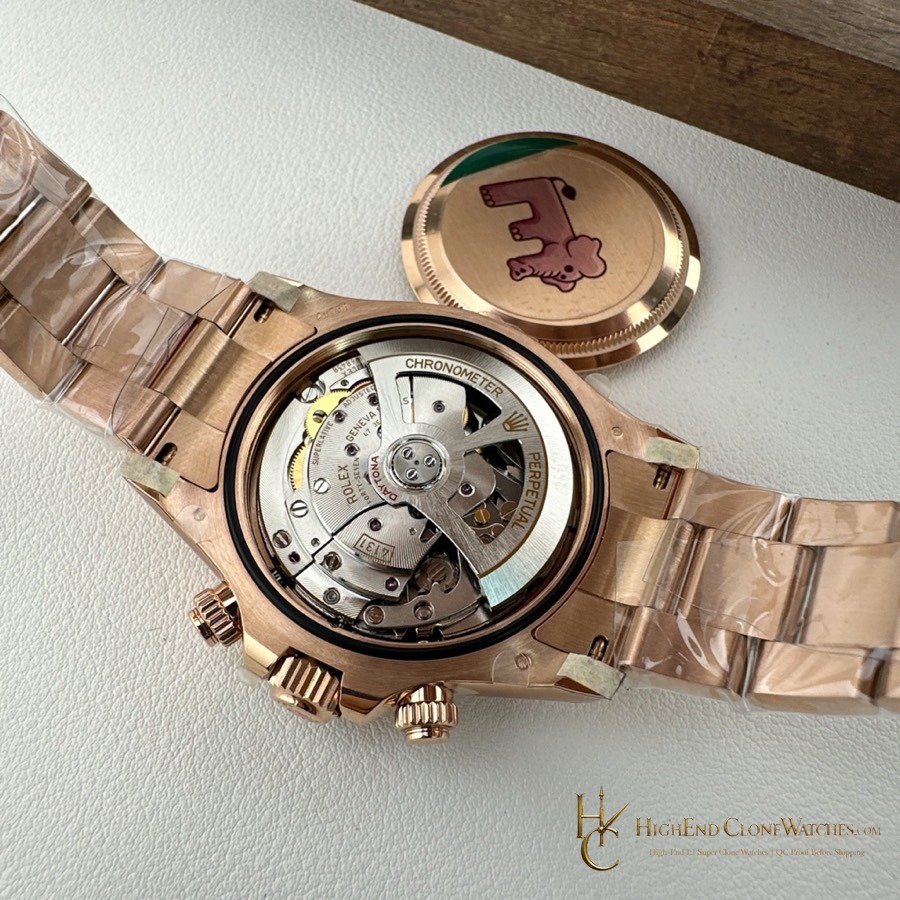 Rolex Daytona M126505-0005 caseback view super clone watch
