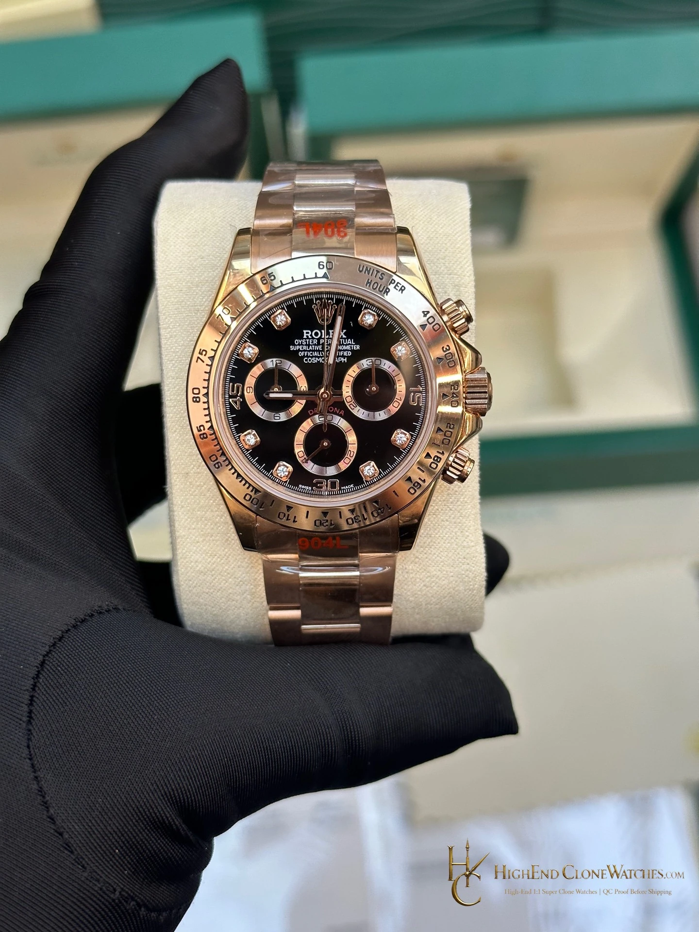 Rolex Daytona 116505-0015 front view super clone watch