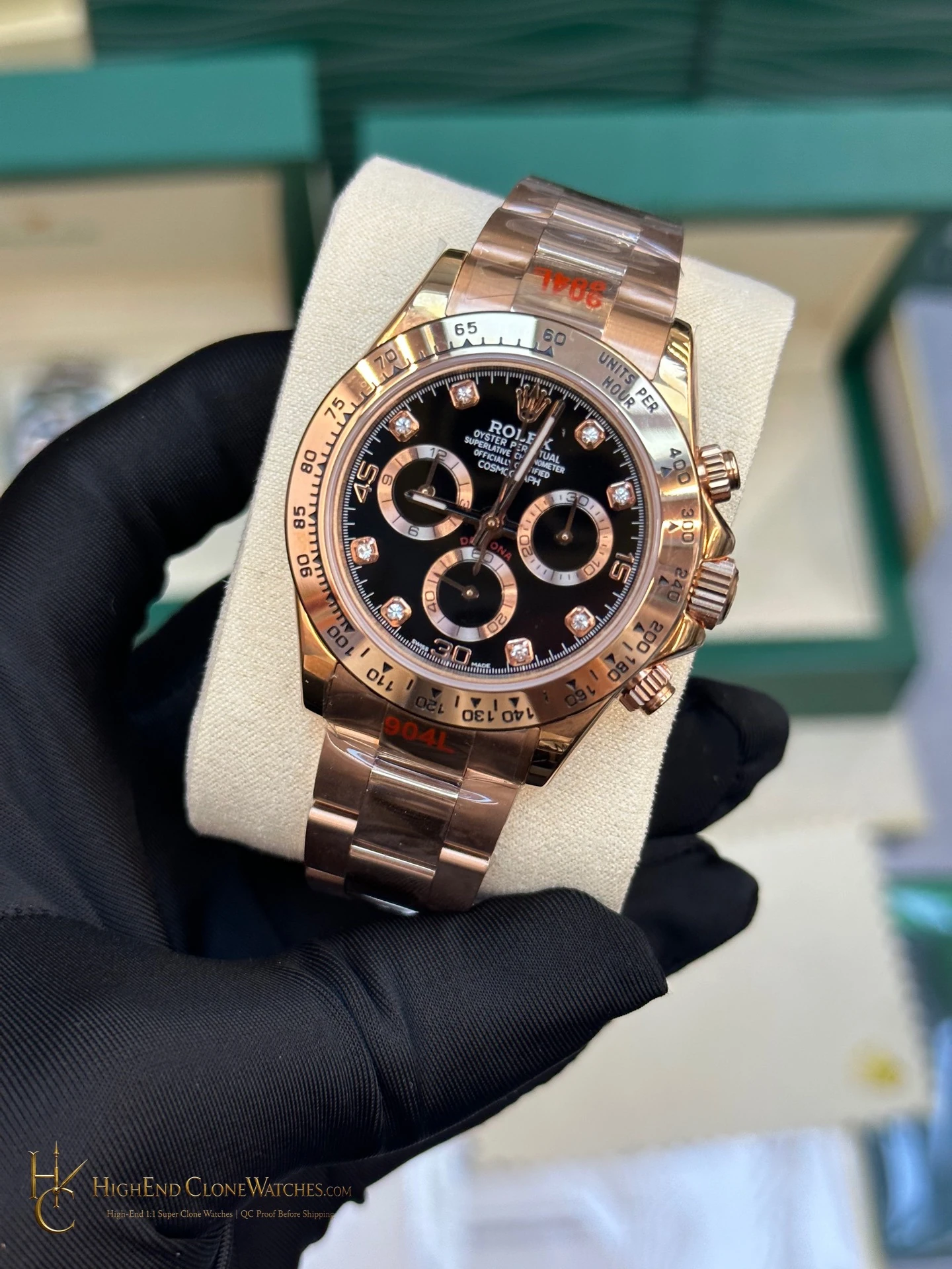 Rolex Daytona 116505-0015 dial and marker detail super clone watch