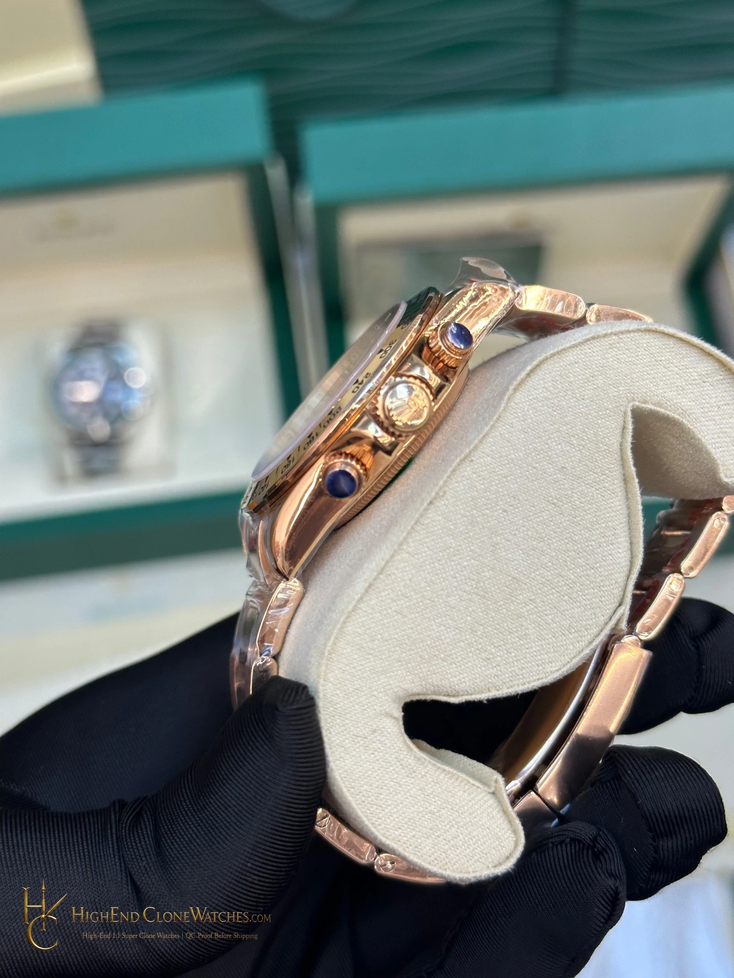 Rolex Daytona 116505-0015 bezel detail super clone watch