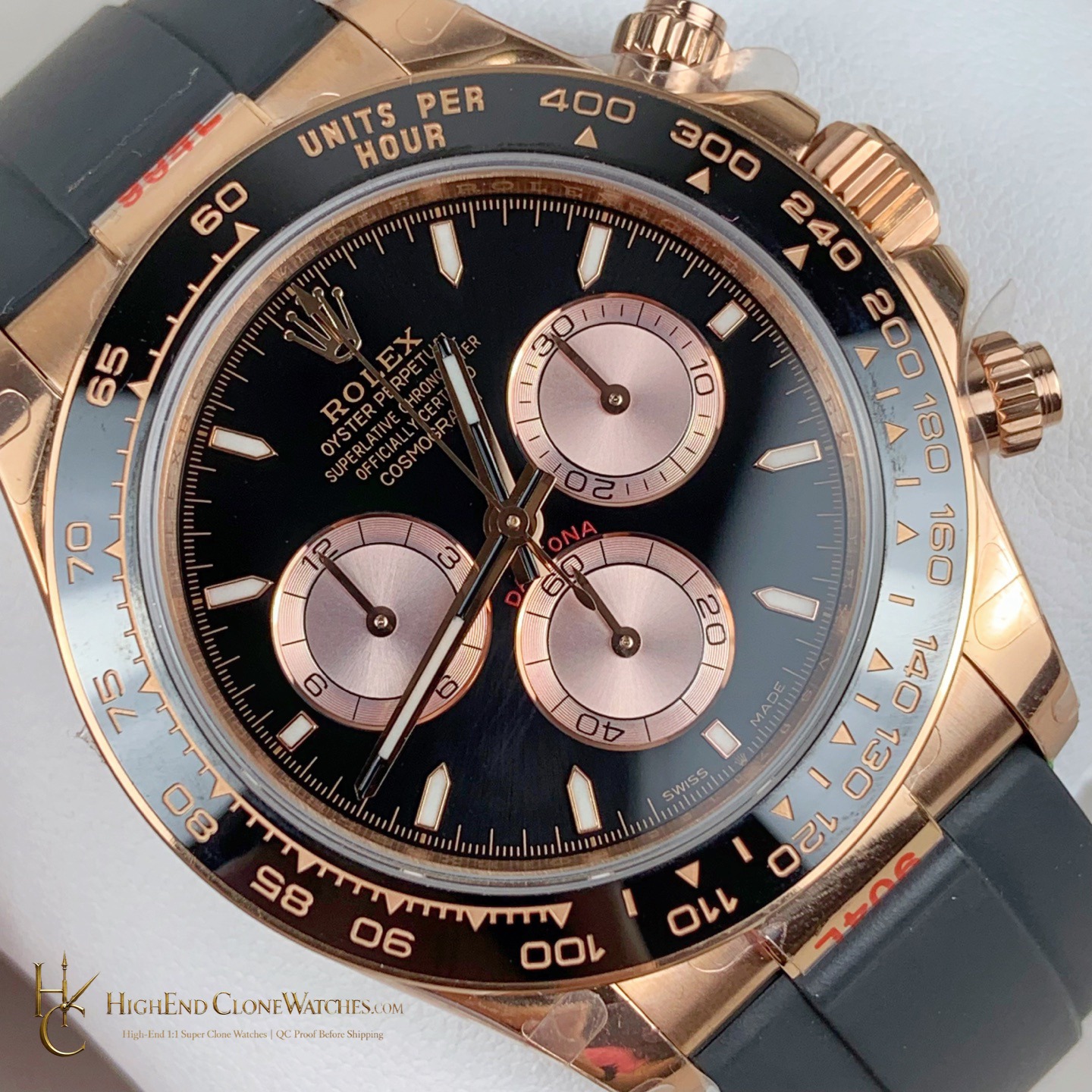 Rolex Daytona 126515LN-0002 bezel detail super clone watch