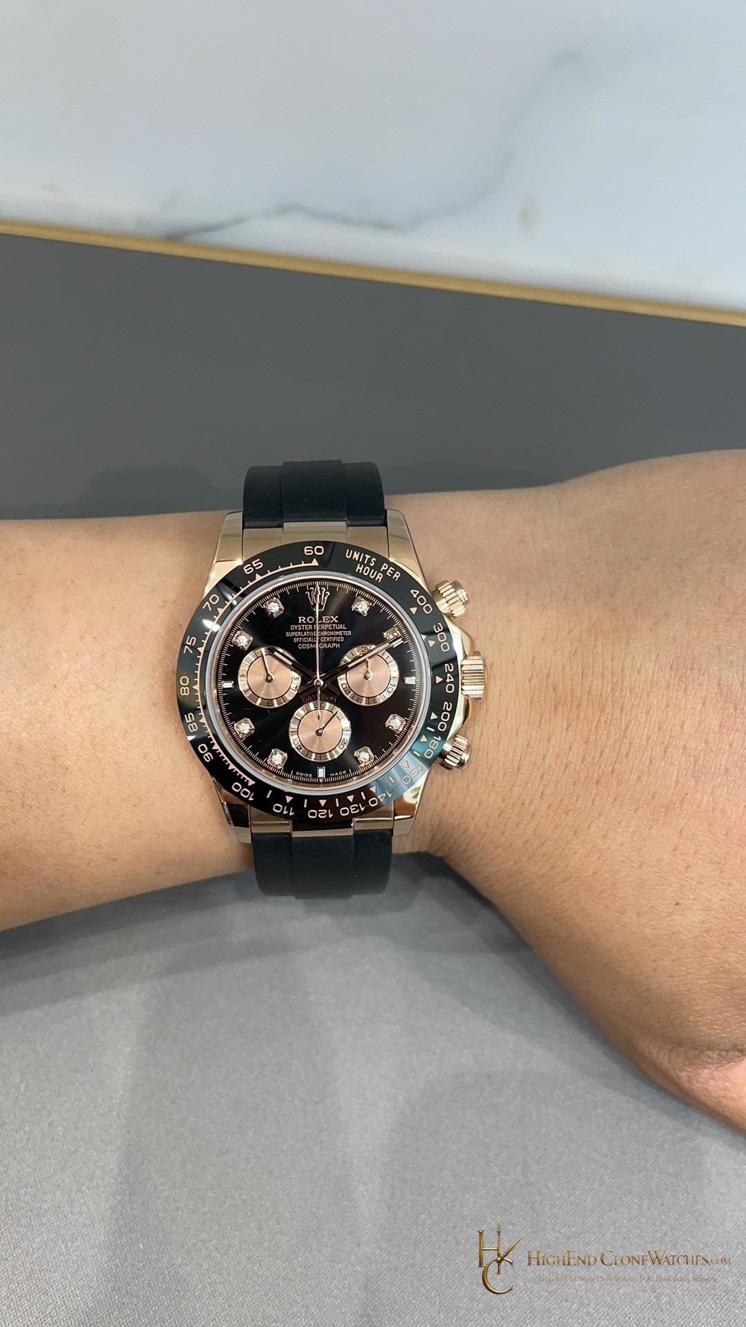 Rolex Daytona M126515LN-0004 crown and case detail super clone watch