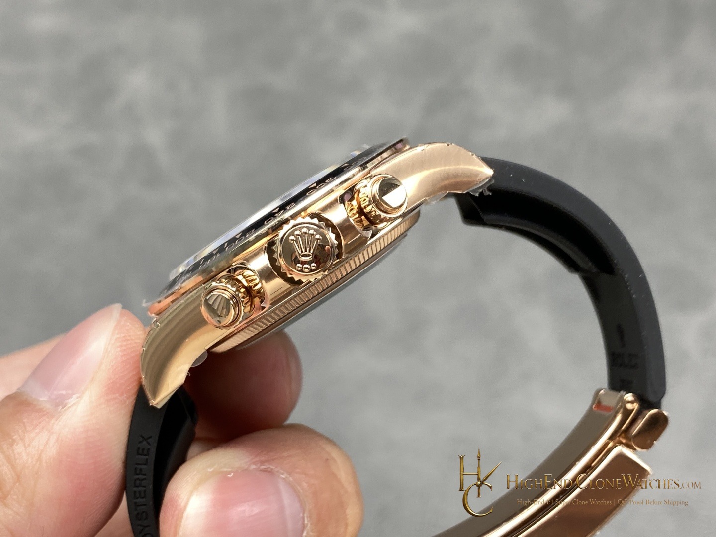 Rolex Daytona 126515LN-0006 crown and case detail super clone watch