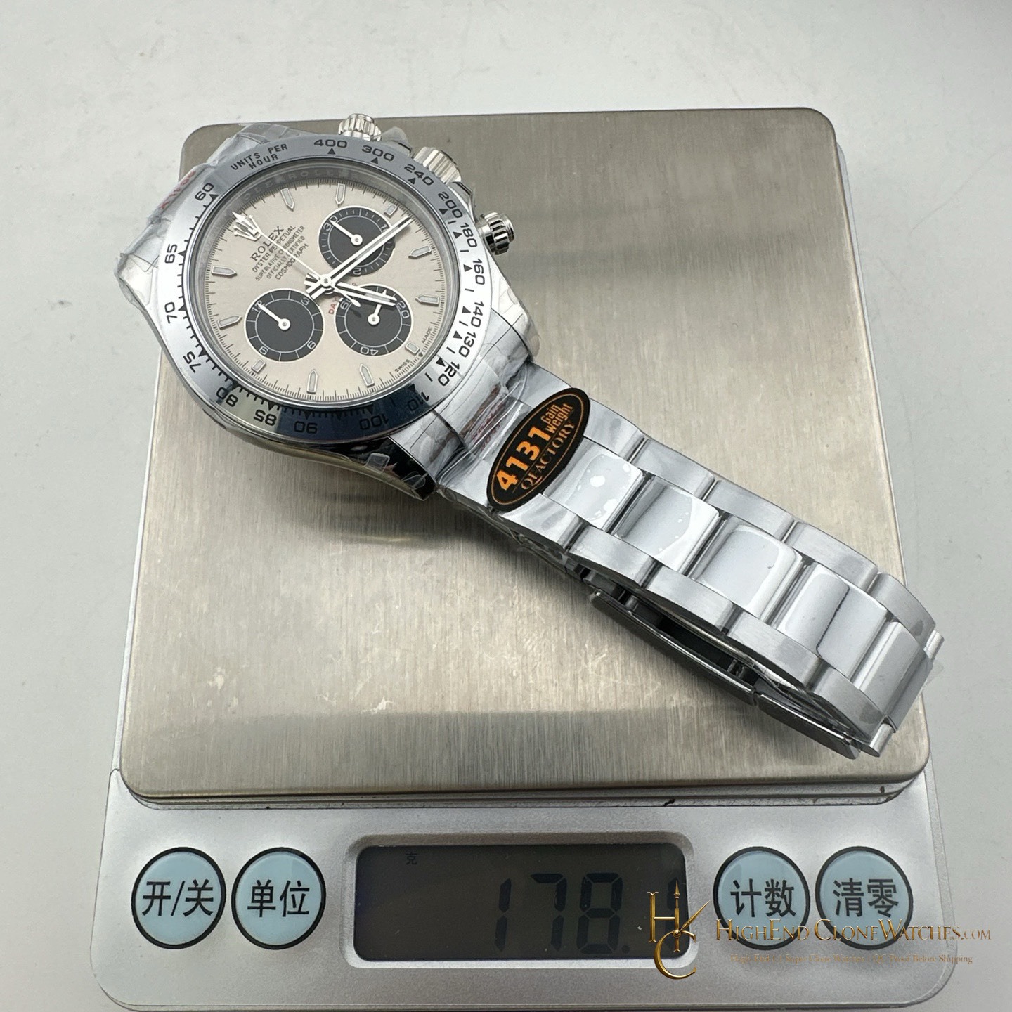Rolex Daytona M126509-0003 angled dial view super clone watch
