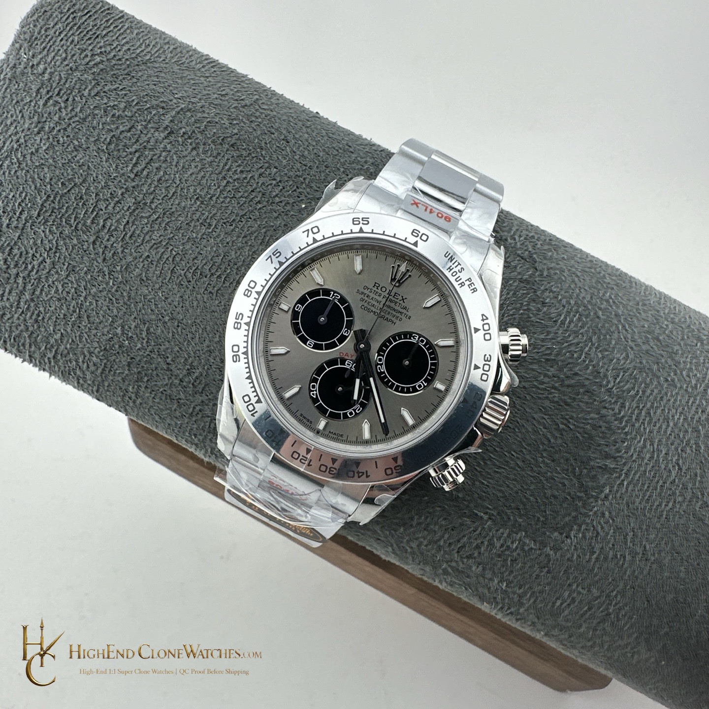 Rolex Daytona M126509-0003 crown and case detail super clone watch