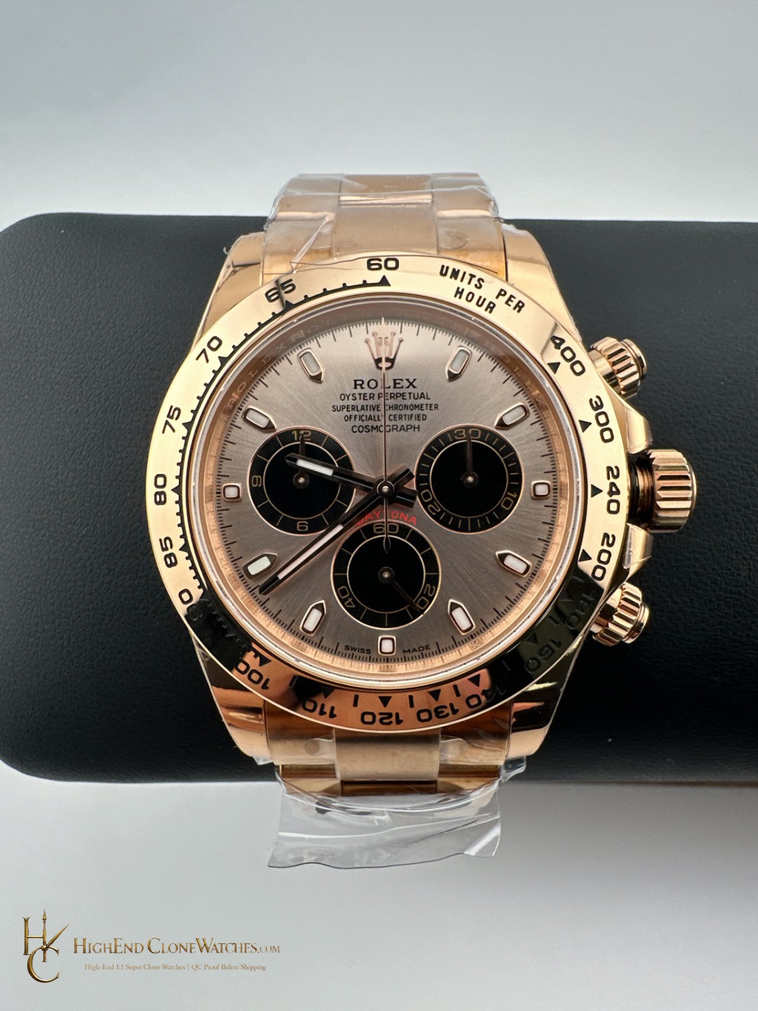 Rolex Daytona m116505-0016 front view super clone watch