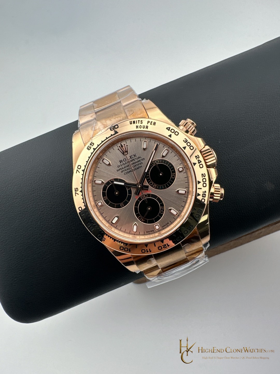 Rolex Daytona m116505-0016 bezel detail super clone watch