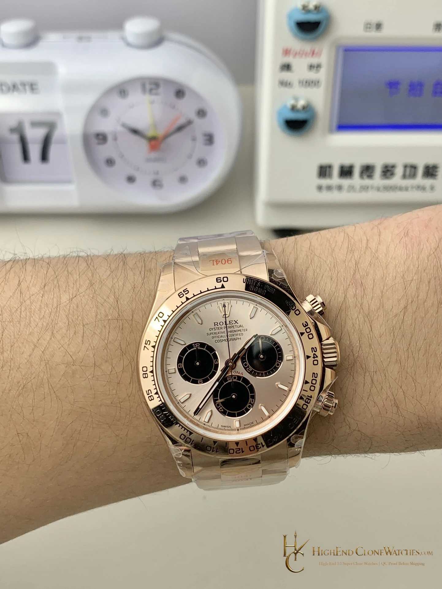 Rolex Daytona 126505-0003 crown and case detail super clone watch