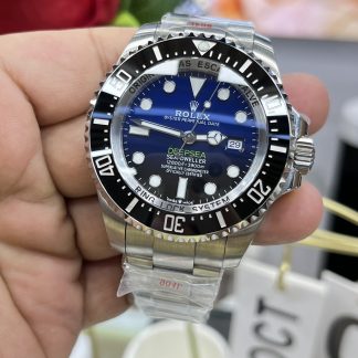 Rolex Deepsea Sea-Dweller 126660 D-Blue angled dial view super clone watch