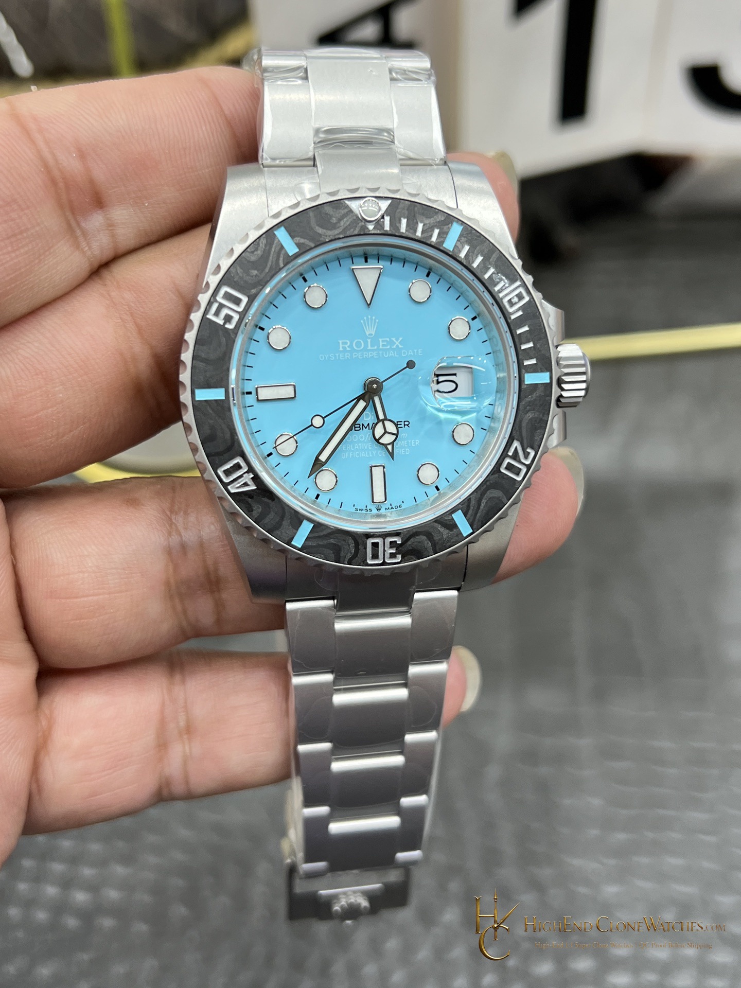 Rolex Submariner DIW Custom bezel detail super clone watch