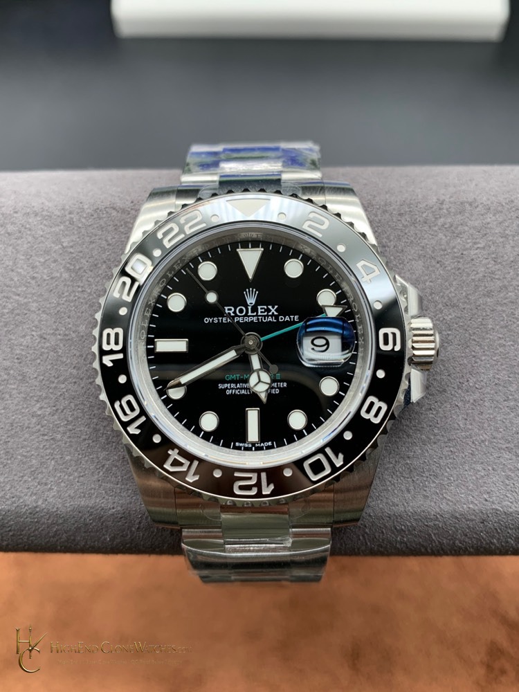 Rolex GMT-Master II 116710LN-0001 front view super clone watch