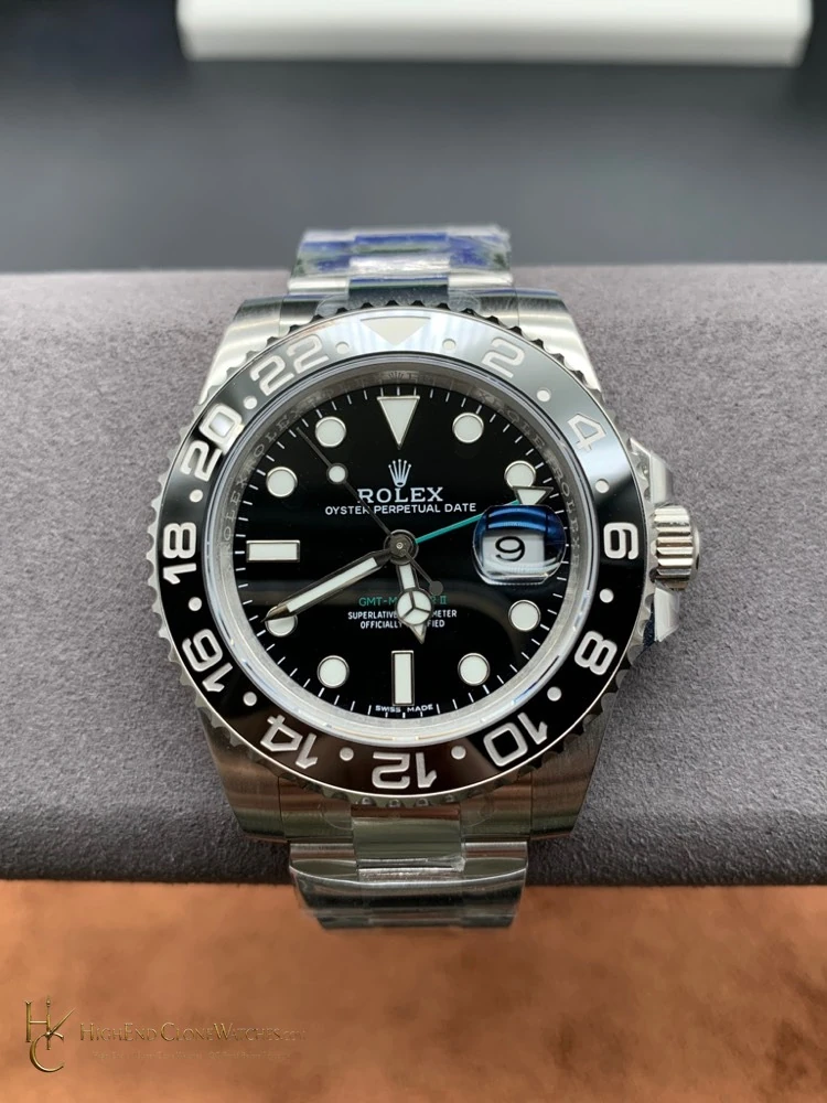 Rolex GMT-Master II 116710LN-0001 front view super clone watch