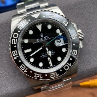 Rolex GMT-Master II 116710LN-0001 angled dial view super clone watch