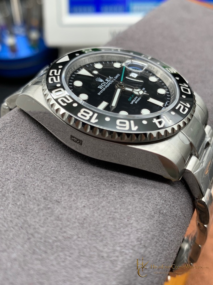 Rolex GMT-Master II 116710LN-0001 dial and marker detail super clone watch