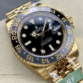 Rolex GMT-Master II 126718GRNR angled dial view super clone watch