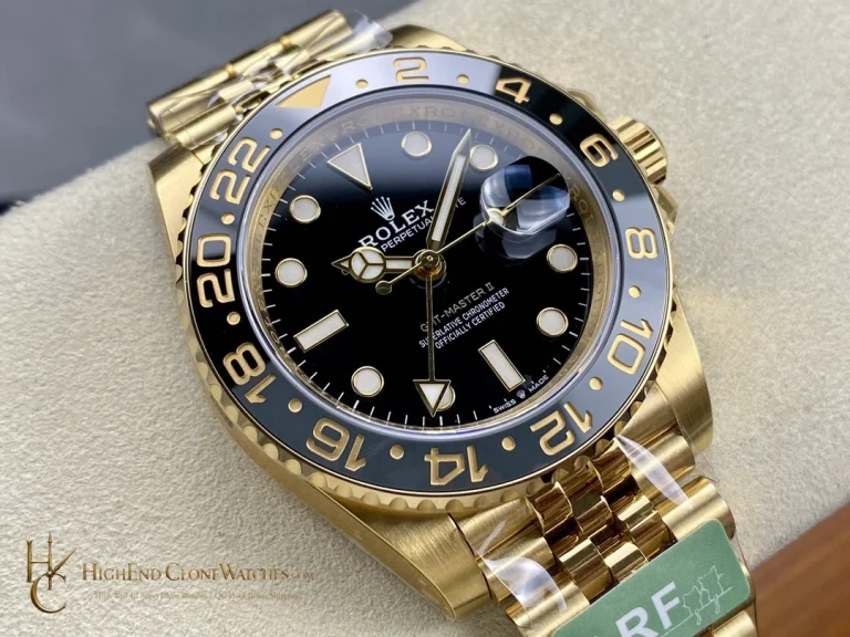 Rolex GMT-Master II 126718GRNR angled dial view super clone watch