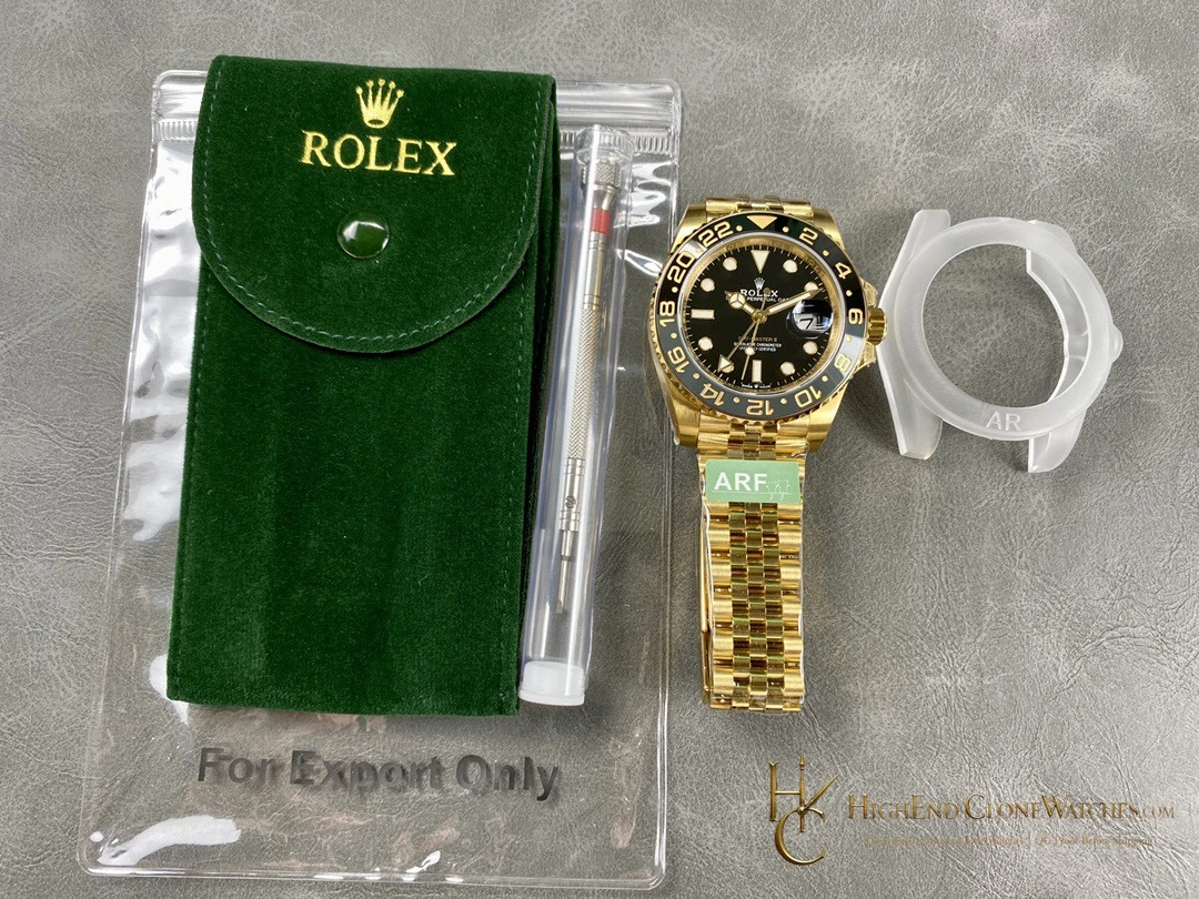 Rolex GMT-Master II 126718GRNR caseback view super clone watch