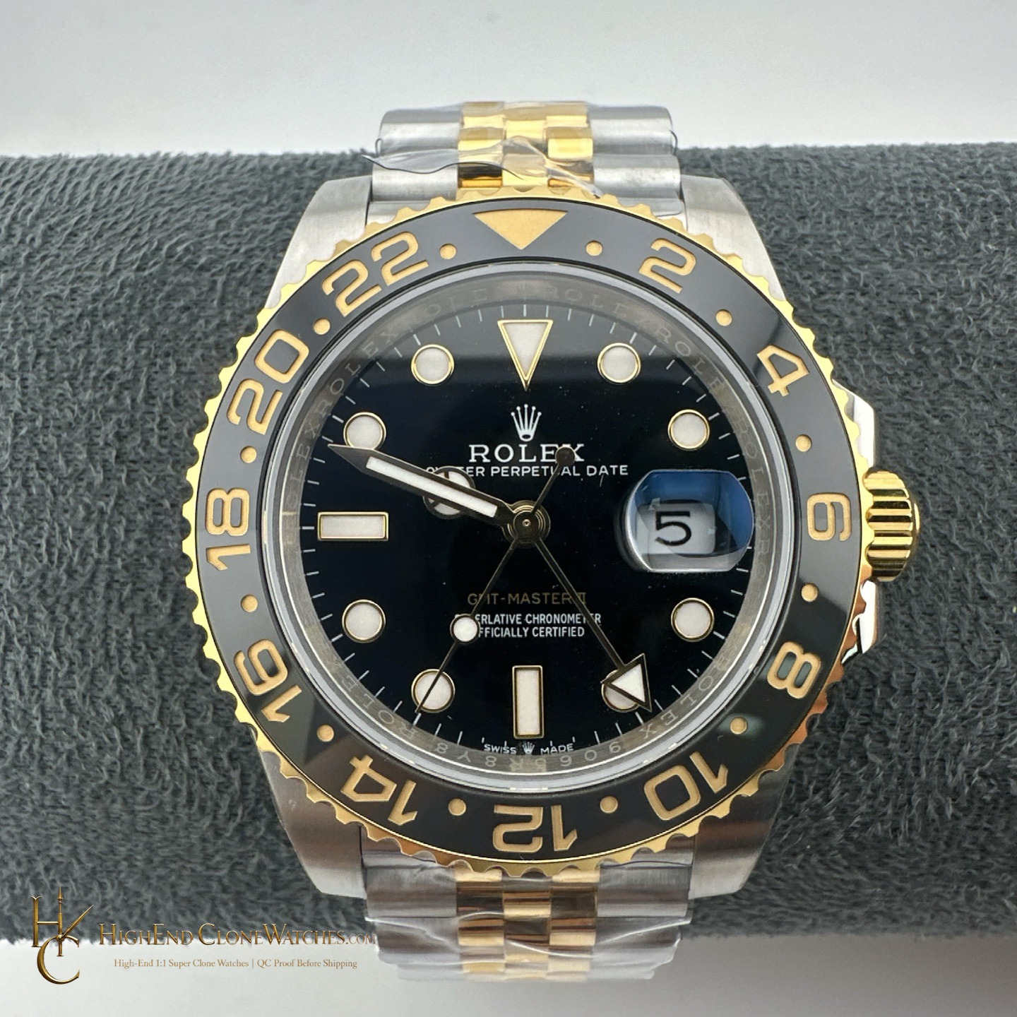 Rolex GMT-Master II 126713GRNR front view super clone watch