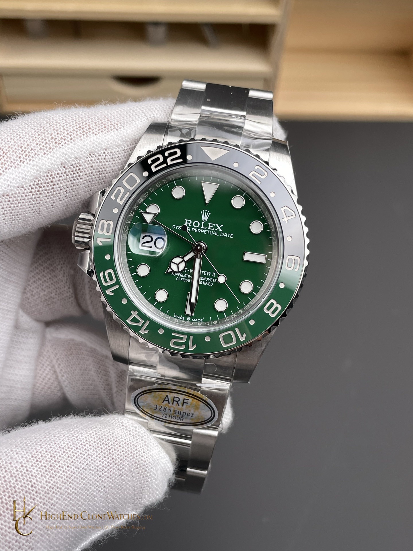 Rolex GMT-Master II 126729VTNR-0001 front view super clone watch