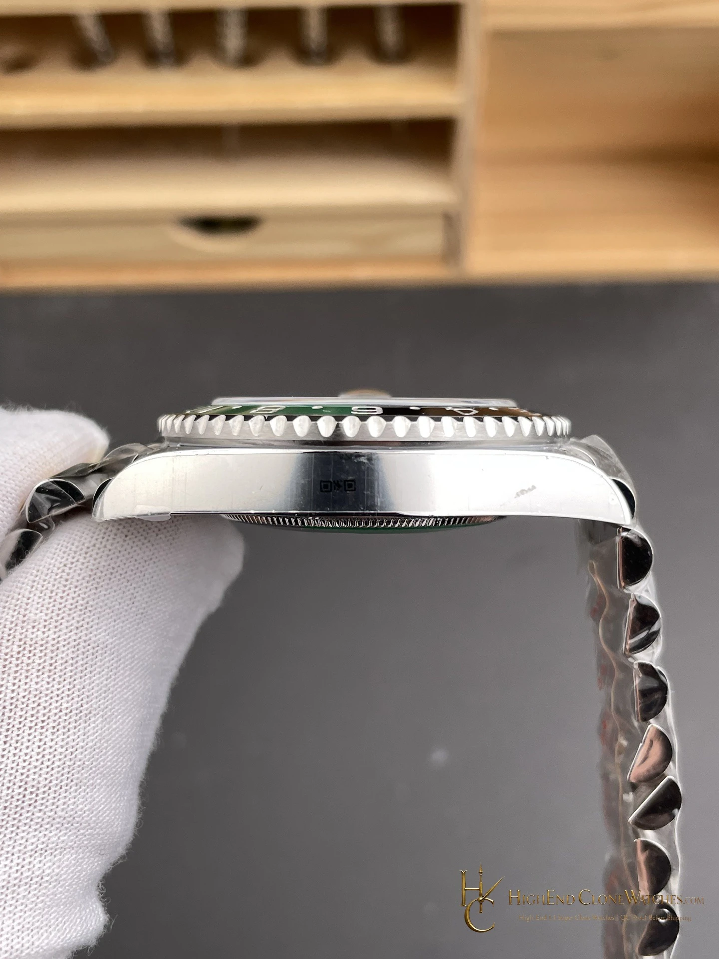 Rolex GMT-Master II M126729VTNR bezel detail super clone watch