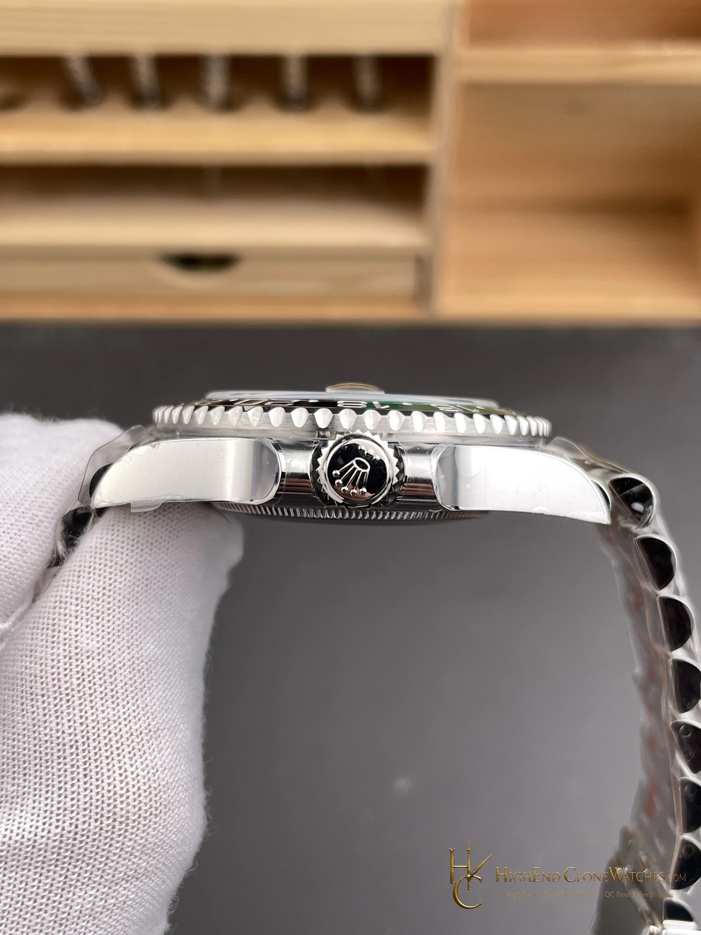 Rolex GMT-Master II M126729VTNR crown and case detail super clone watch