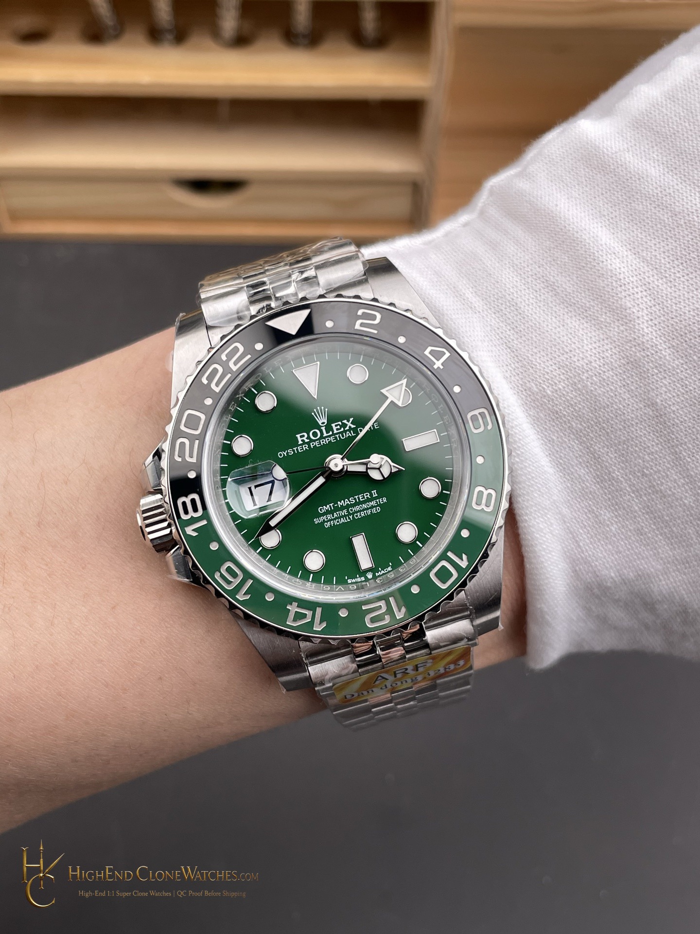 Rolex GMT-Master II M126729VTNR caseback view super clone watch