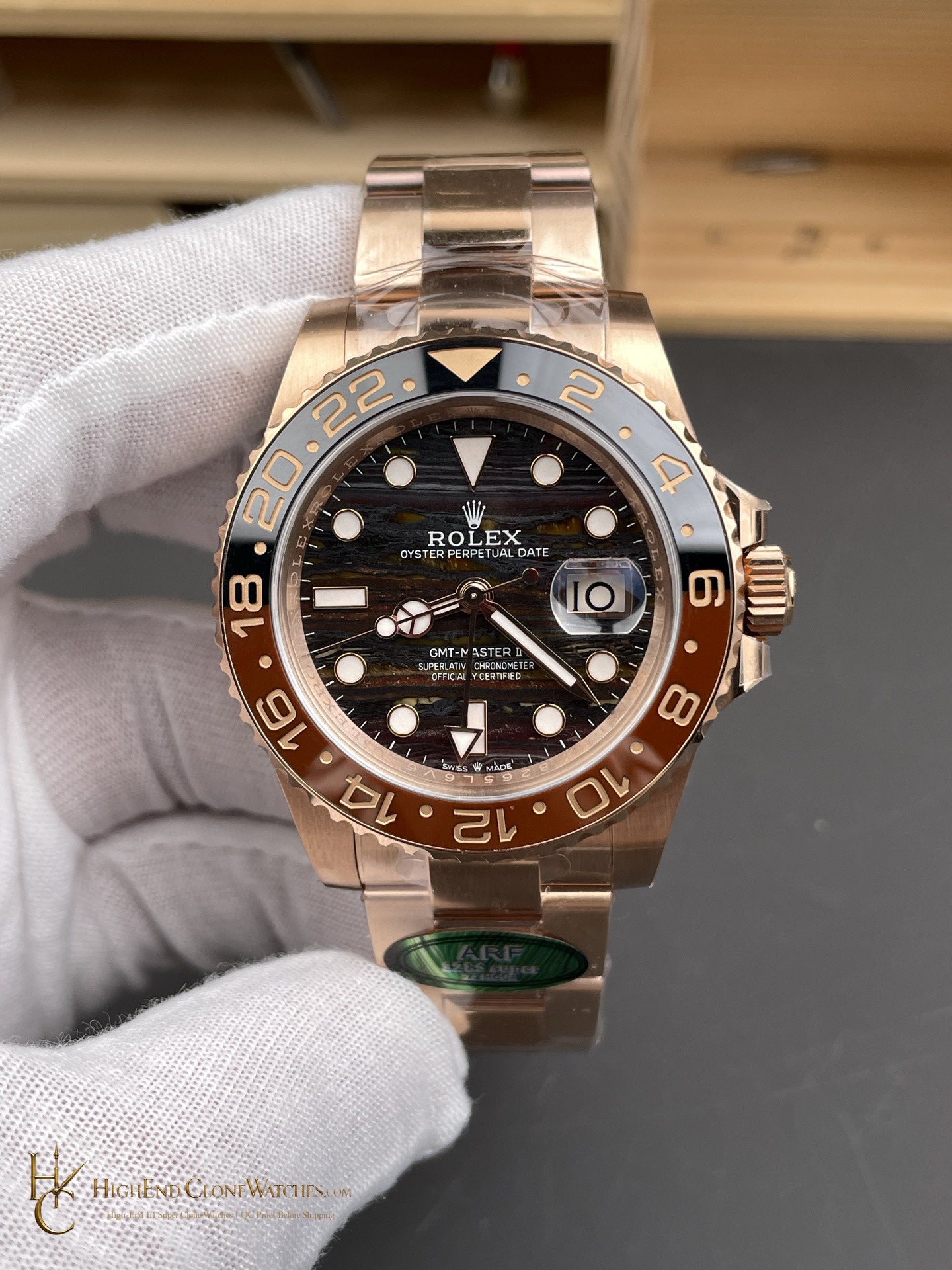 Rolex GMT-Master II 126715CHNR-0002 front view super clone watch