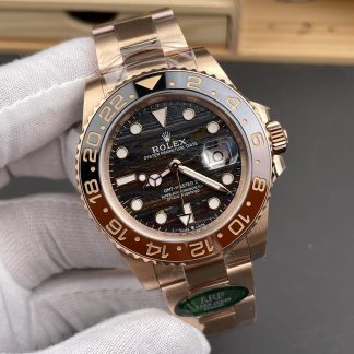 Rolex GMT-Master II 126715CHNR-0002 angled dial view super clone watch