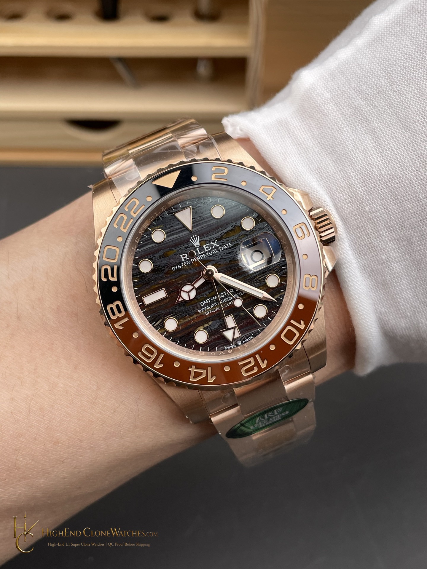 Rolex GMT-Master II 126715CHNR-0002 caseback view super clone watch