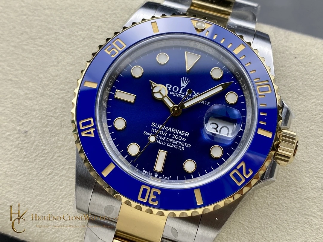 Rolex Submariner 126613LB dial and marker detail super clone watch