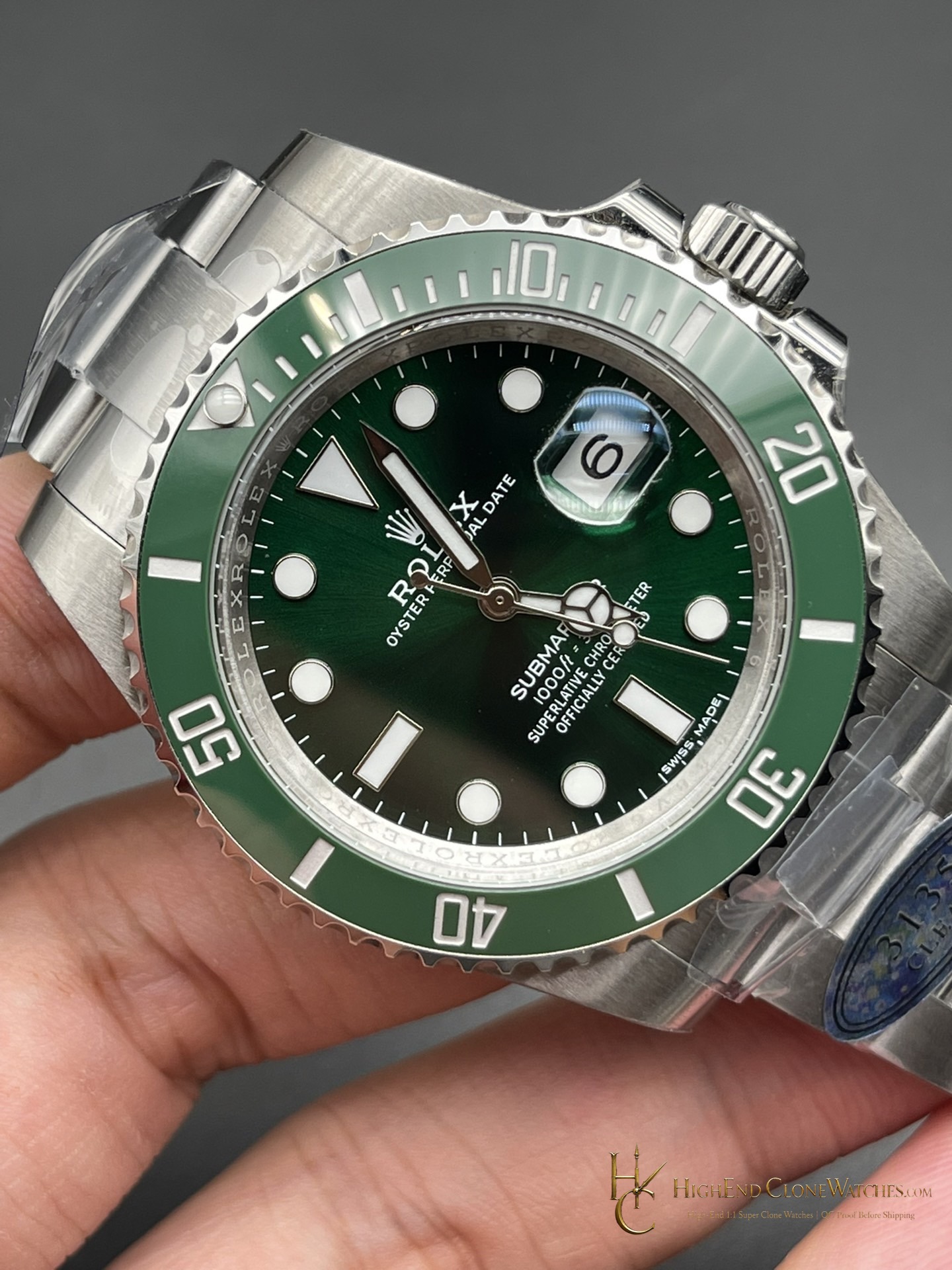 Rolex Submariner 116610LV bezel detail super clone watch