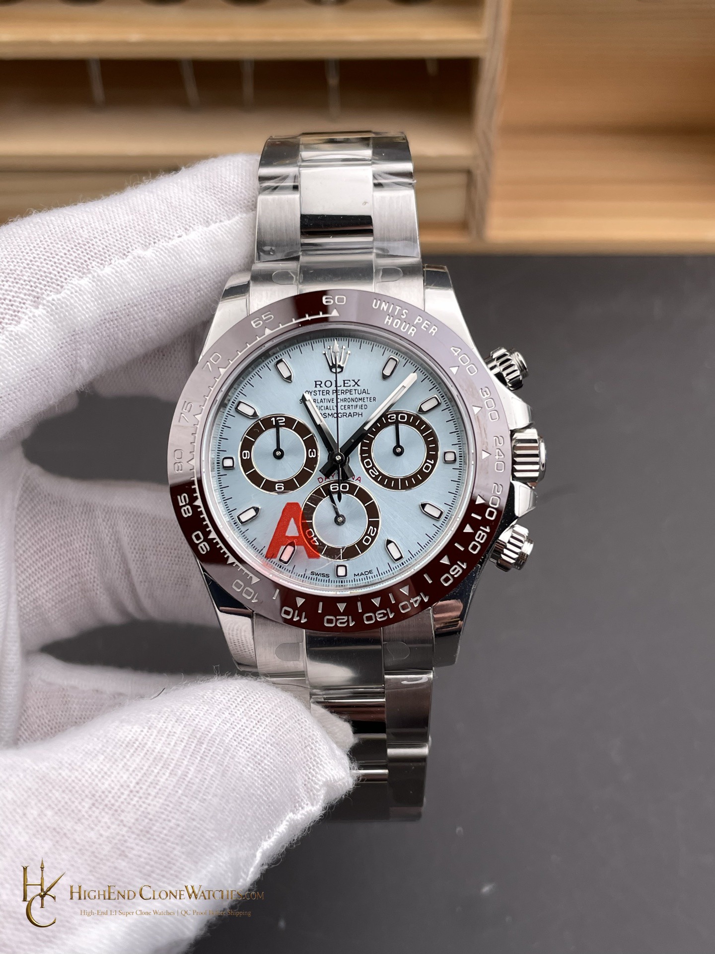 Rolex Daytona 116506-0001 front view super clone watch