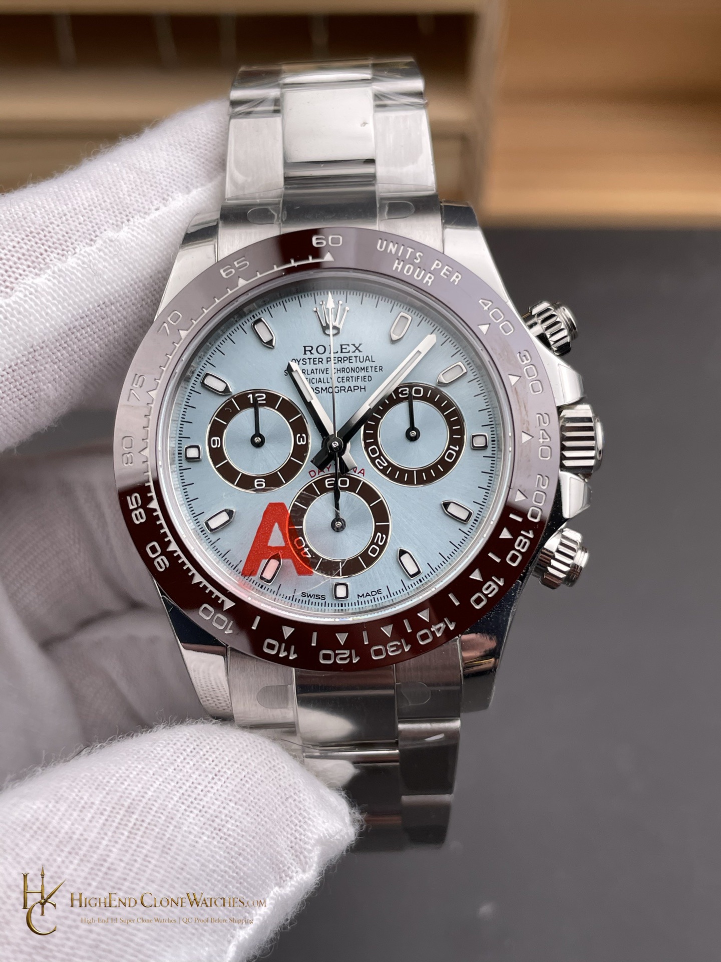 Rolex Daytona 116506-0001 dial and marker detail super clone watch