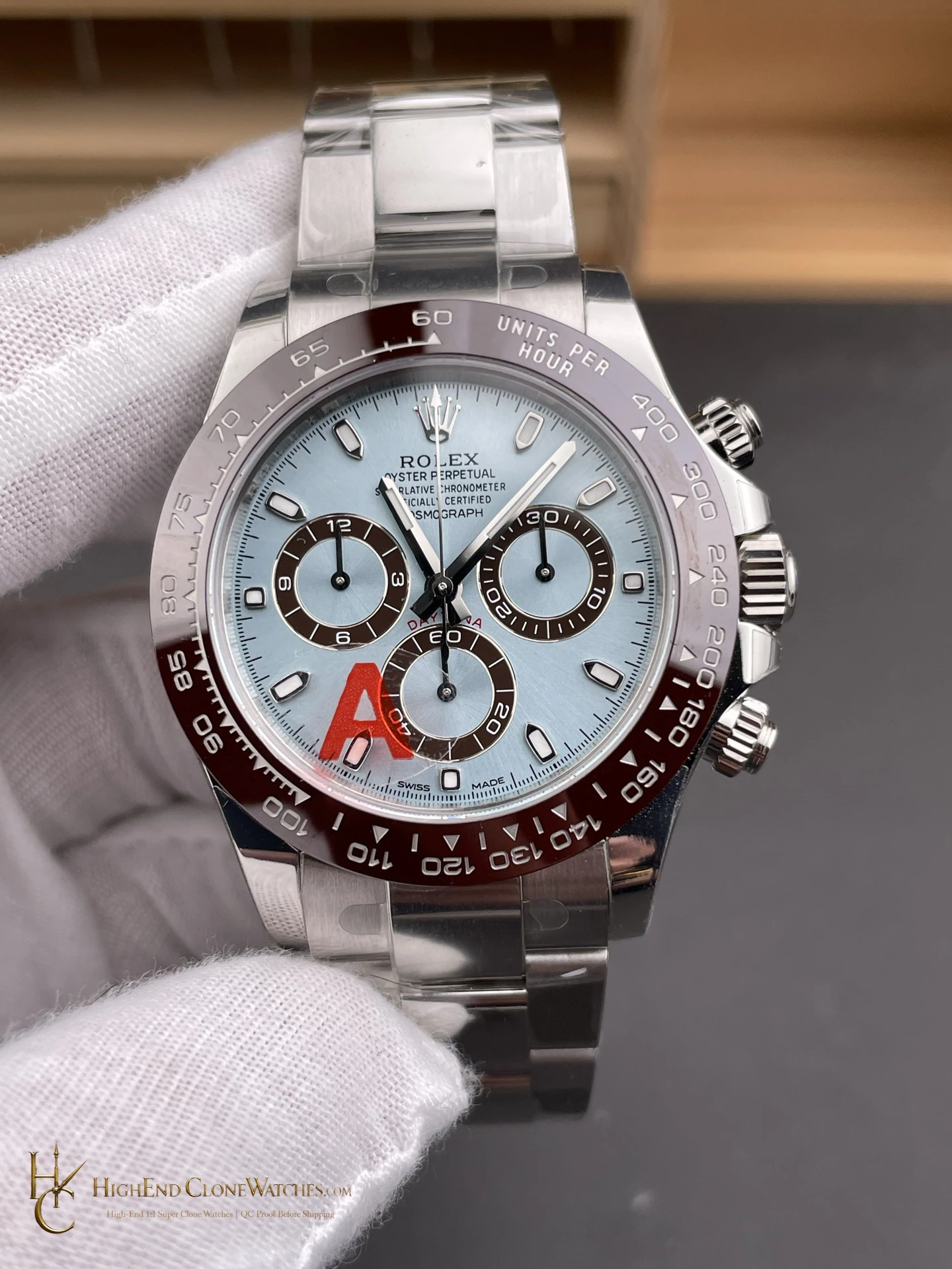 Rolex Daytona 116506-0001 dial and marker detail super clone watch