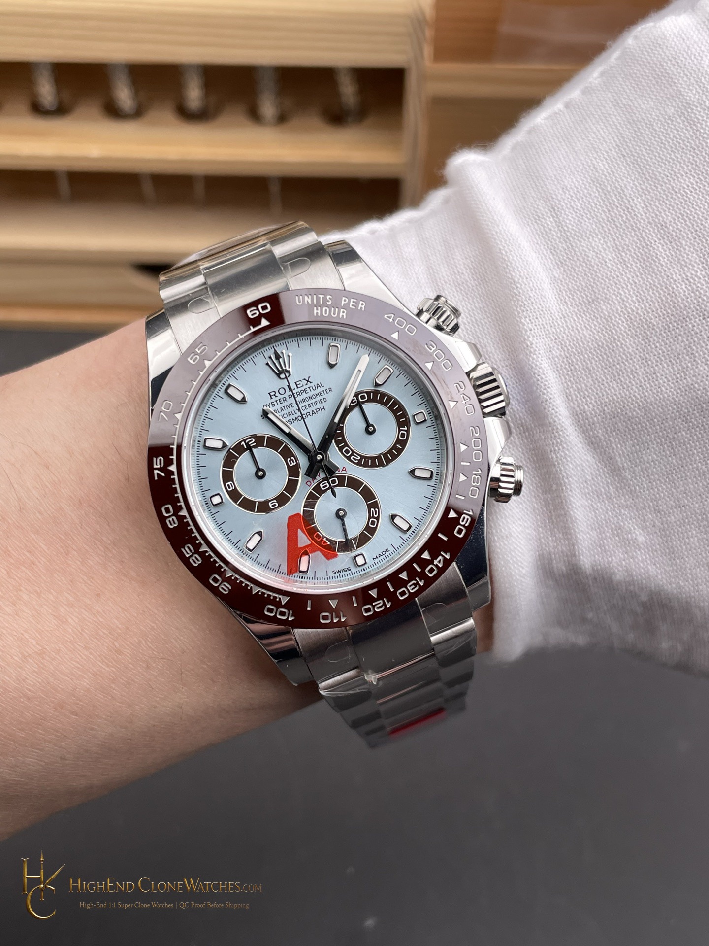 Rolex Daytona 116506-0001 caseback view super clone watch