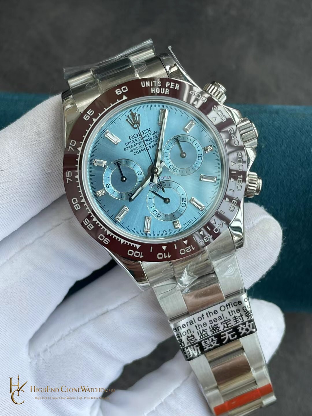 Rolex Daytona M116506-0002 bezel detail super clone watch
