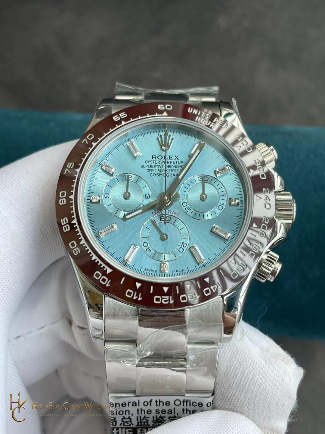 Rolex Daytona M116506-0002 caseback view super clone watch
