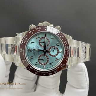 Rolex Daytona 116506 angled dial view super clone watch