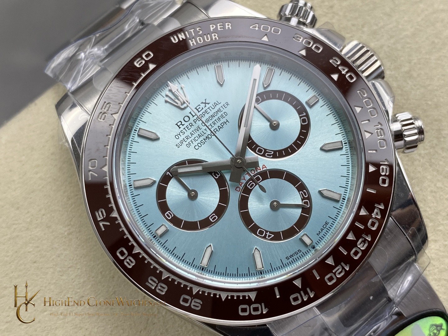 Rolex Daytona M126506-0001 angled dial view super clone watch