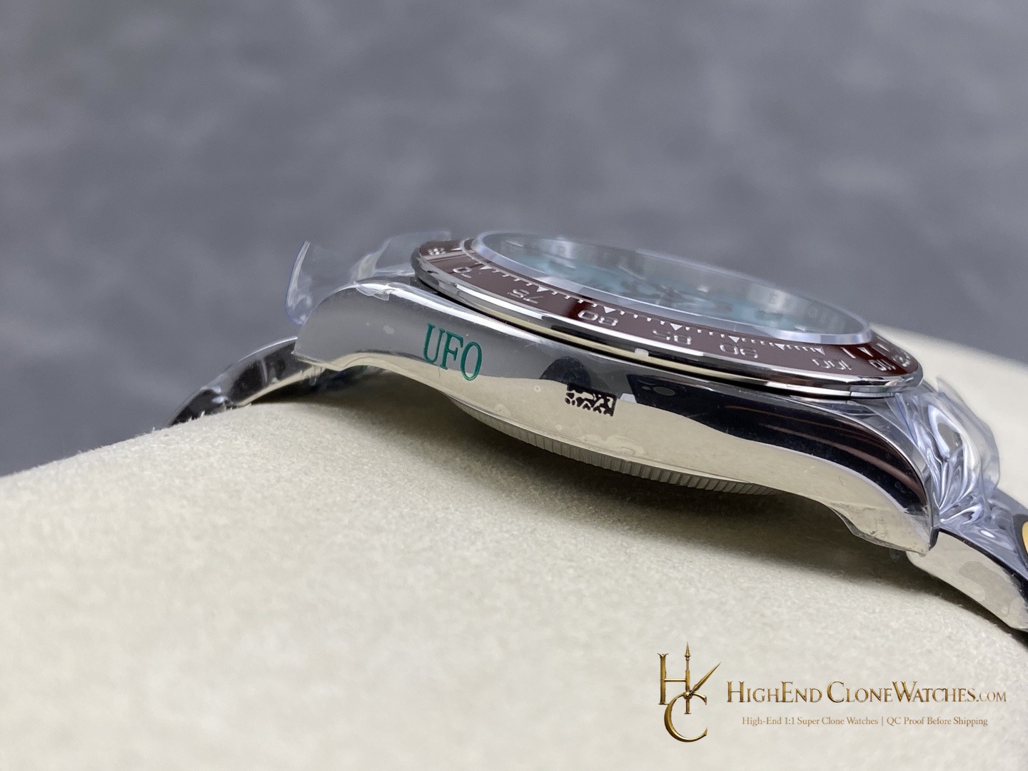 Rolex Daytona M126506-0001 crown and case detail super clone watch