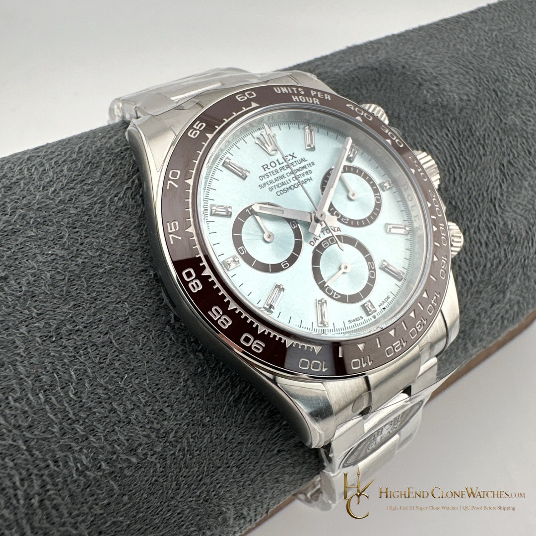 Rolex Daytona M126506-0002 crown and case detail super clone watch