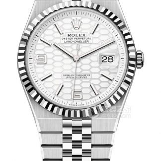 Rolex Land-Dweller 127334 white honeycomb dial super clone watch