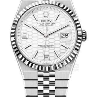 Rolex Land-Dweller 127334 white honeycomb dial super clone watch