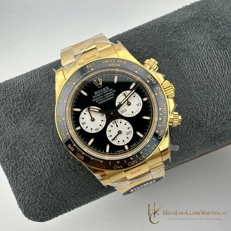Rolex Daytona 126528 angled dial view super clone watch