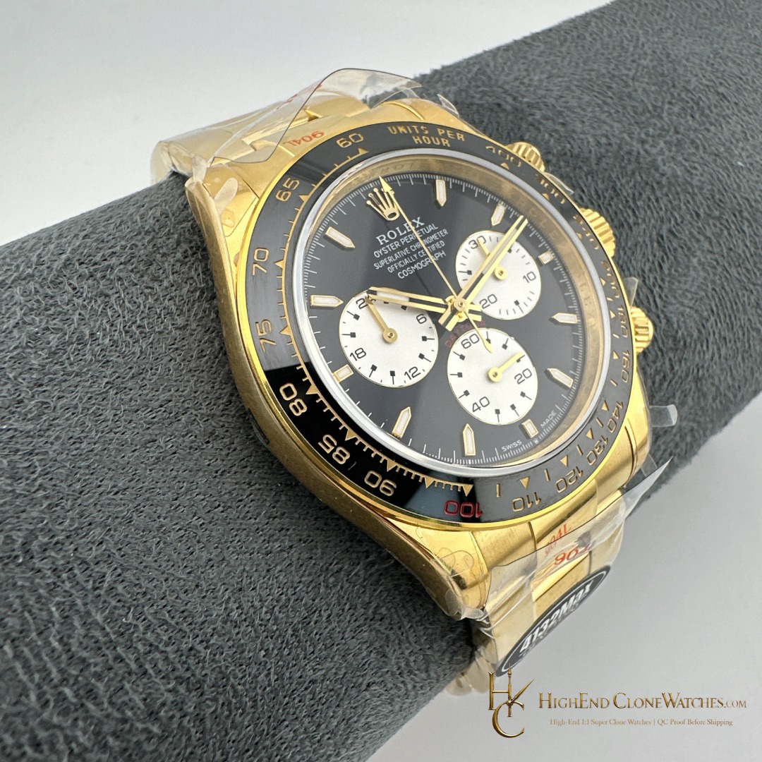 Rolex Daytona 126528 crown and case detail super clone watch