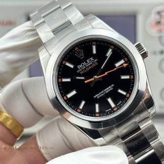 Rolex Milgauss 116400-0001 angled dial view super clone watch
